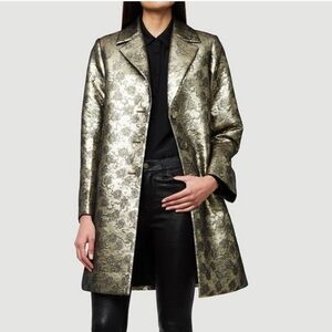 NWT Frame Oversized Gold Floral Brocade Coat